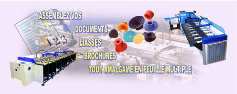 Matériels d'assemblage de feuilles de papier, pour les industries graphiques